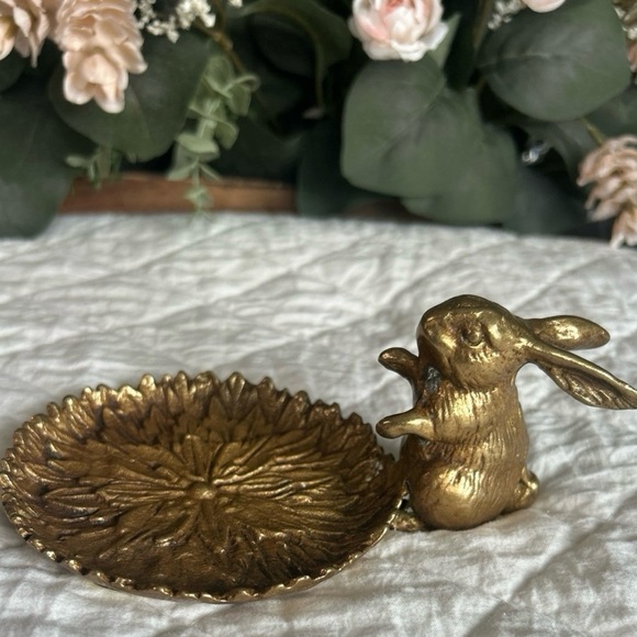 GATCO Solid Brass  Rabbit Dish - Picture 2 of 10